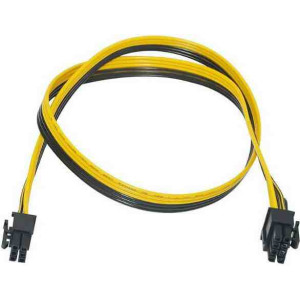 Mining Cable 6+2 Pin PCIe - 6-Pin PCIe Cable 0.5m Κίτρινο
