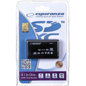 Esperanza EA119 card reader Black USB 2.0