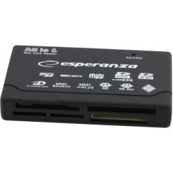 Esperanza EA119 card reader Black USB 2.0 Esperanza EA119 card reader Black USB 2.0