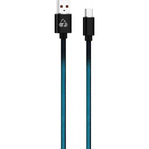 Powertech Braided USB 2.0 Cable Type-C male - USB-A male Μπλε 1m