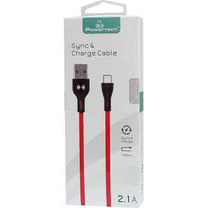 Data cable Powertech PTR-0009 Type-C to USB 2.1 καλώδιο δεδομένων 1m