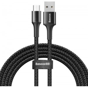 Baseus Halo Braided USB 2.0 to micro USB Cable Μαύρο 2m