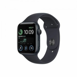 Apple Watch SE (2023) GPS 44mm Mindnight Alu Case, Black Sport Band M/L EU MRE93
