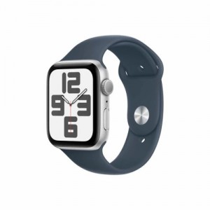 Apple Watch SE (2023) GPS 44mm Silver Alu Case, Storm Blue Sport Band M/L EU MREE3