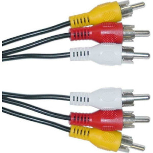 Powertech Cable 3x RCA male - 3x RCA male 3m (CAB-R005)