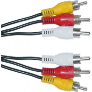 Powertech Cable 3x RCA male - 3x RCA male 3m (CAB-R005)