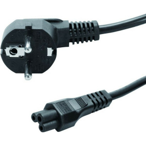 Powertech Schuko - IEC C5 Cable 1.5m Μαύρο (CAB-P005)