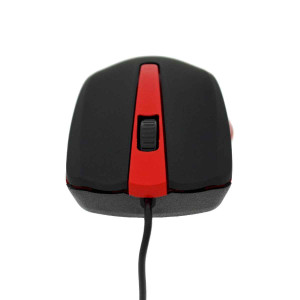 Ενσύρματο Ποντίκι Noozy SM-26 USB 3D με 3 Πλήκτρα και 1000DPI Μαύρο-Κόκκινο