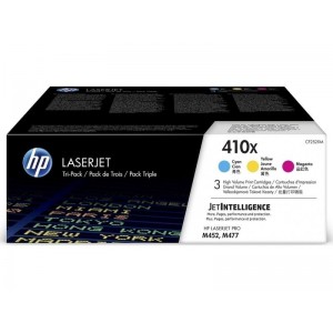 HP 410X Multipack Toner Laser Εκτυπωτή Κίτρινο/Κυανό/Ματζέντα High Yield 3τμχ (CF252XM)