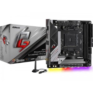 Asrock Socket B550 Phantom Gaming Motherboard Mini ITX με AMD AM4 Socket (90-MXBD40-A0UAYZ)