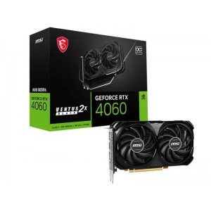 MSI GeForce RTX 4060 8GB GDDR6 Ventus 2X OC Κάρτα Γραφικών (RTX 4060 VENTUS 2X BLAC)