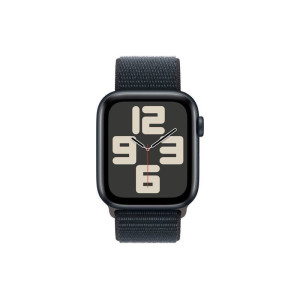 Apple Watch SE 2023 Aluminium 44mm Αδιάβροχο με Παλμογράφο (Midnight with Midnight Sport Loop) (MREA3QF/A)