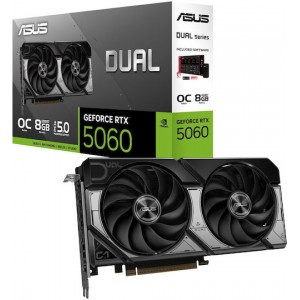 Asus GeForce RTX 5060 8GB GDDR7 Dual OC Κάρτα Γραφικών 90YV0N12-M0NA00 (90YV0N12-M0NA00)