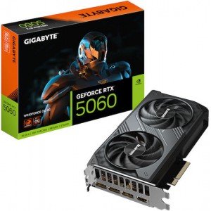 Gigabyte GeForce RTX 5060 8GB GDDR7 Windforce OC Κάρτα Γραφικών GV-N5060WF2OC-8GD (GV-N5060WF2OC-8GD)
