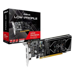 ASRock Radeon RX 6400 4GB GDDR6 Κάρτα Γραφικών (RX6400 LP 4G)