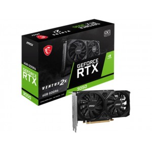 MSI GeForce RTX 3050 6GB GDDR6 Ventus 2X E 6G OC Κάρτα Γραφικών (V812-055R)