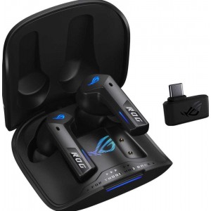 Asus ROG Cetra SpeedNova In-ear Bluetooth Handsfree Ακουστικά με Αντοχή στον Ιδρώτα και Θήκη Φόρτισης Midnight Black (90YH03Y0-BTUA00)