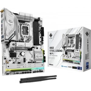 ASRock B860 Steel Legend WIFI Motherboard ATX με Intel 1851 Socket (90-MXBR30-A0UAYZ)