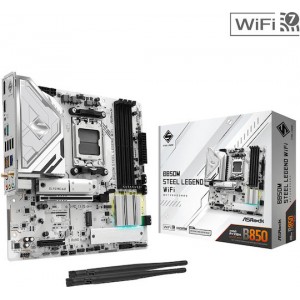 ASRock B850M Steel Legend WiFi Motherboard Micro ATX με AMD AM5 Socket (90-MXBS20-A0UAYZ)