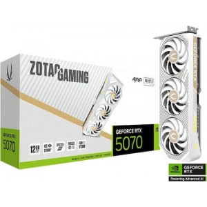 Zotac GeForce RTX 5070 12GB GDDR7 AMP White Edition Κάρτα Γραφικών ZT-B50700FQ-10P (ZT-B50700FQ-10P)