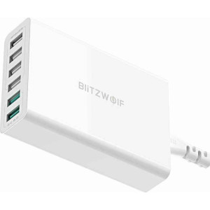 Φορτιστής Blitzwolf BW-S15 6x USB , QC 3.0, 60 W (λευκό)