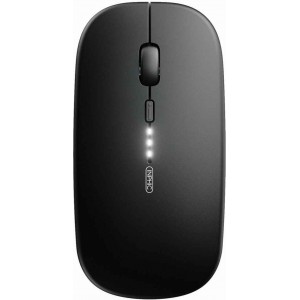 Inphic M1P Ασύρματο 2.4G/Bluetooth v3.0 και v5.0 Mouse, 3 DPI Modes, Επαναφορτιζόμενο (500mAh) - Black