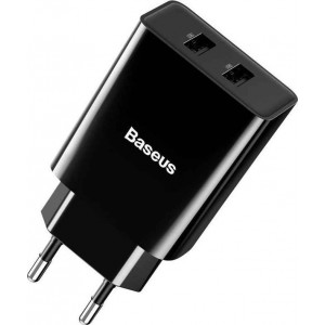 Baseus Speed ​​Mini Dual U Charger 10,5W (EU) Μαύρος