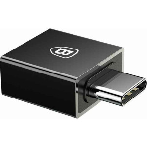 Baseus Exquisite Προσαρμογέας USB Σε USB-C 2.4A (Μαύρο)