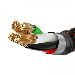 Baseus C-shaped Lightning Cable WIth LED Lamp 2.4A 1m (Μαύρο)