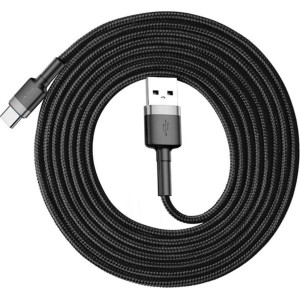 Καλώδιο Baseus Cafule USB / Type C 2A 2m (Γκρι - Μαύρο)