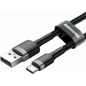 Καλώδιο Baseus Cafule USB / Type C 2A 2m (Γκρι - Μαύρο)
