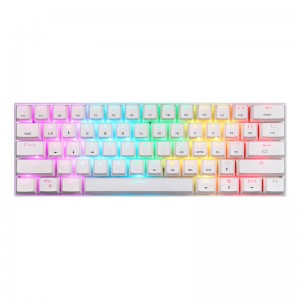 Wireless Mechanical keyboard Motospeed SK62 White (red switch)