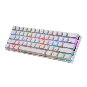 Wireless mechanical keyboard Motospeed CK62 Bluetooth RGB (white)