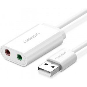 Εξωτερική Κάρτα Ήχου USB Ugreen 15cm (λευκή)