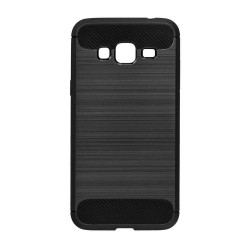 Θήκη Σιλικόνης Carbon TPU Fiber Brushed Samsung Galaxy J3 (2016) Μαύρο
