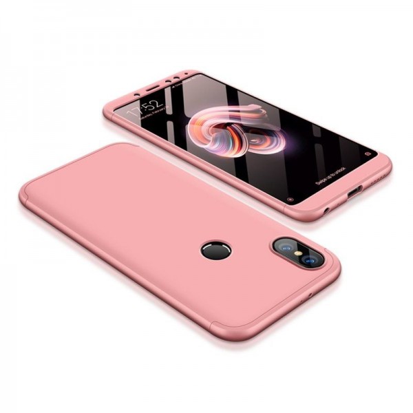 GKK 360 Full Body Protection Xiaomi Redmi Note 5/Note 5 Pro Ροζ Χρυσό