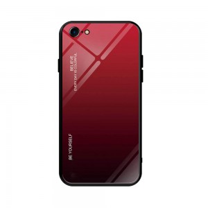 Glass Case Apple iPhone 7 / iPhone 8 / iPhone SE 2020 / iPhone SE 2022 Μαύρο / Κόκκινο