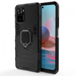 Ring Armor Kickstand magnetic car holder Xiaomi Redmi Note 10 / Redmi Note 10s / Poco M5s Μαύρο