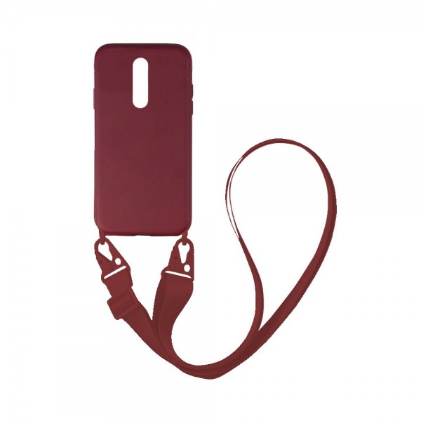 Θήκη Σιλικόνης με Strap CarryHang Sonique Xiaomi Redmi 8 Φούξια