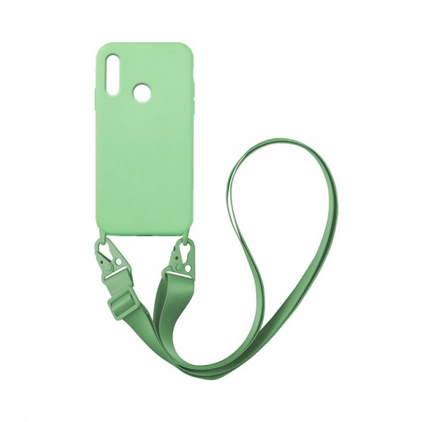 Θήκη Σιλικόνης με Strap CarryHang Sonique Huawei P Smart 2019 / Honor 10 Lite Πράσινο Ανοιχτό