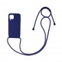 Θήκη Σιλικόνης με Κορδόνι CarryHang Sonique Samsung Galaxy A22 4G / Galaxy M32 4G / Galaxy M22 4G Μπλε Σκούρο