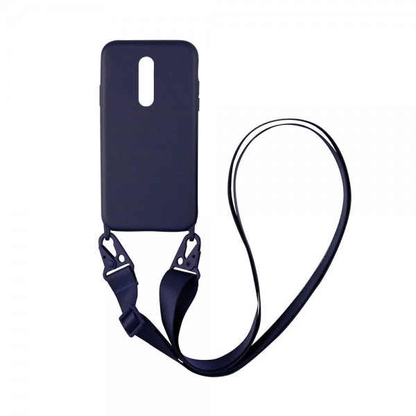Θήκη Σιλικόνης με Strap CarryHang Sonique Xiaomi Redmi 8 Μπλε Σκούρο