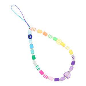Βραχιόλι Λουράκι Κινητού  Phone Strap Jewelry 24cm Colorful Heart - DS Crystal - Colorful Heart - Βραχιόλια Κινητού