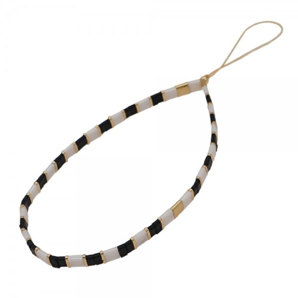 Βραχιόλι Λουράκι Κινητού Phone Strap Boho Jewelry 24cm Bohemian Black