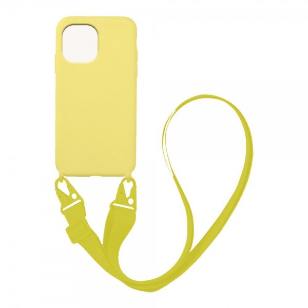 Θήκη Σιλικόνης με Strap CarryHang Sonique Xiaomi Mi 11 Κίτρινο