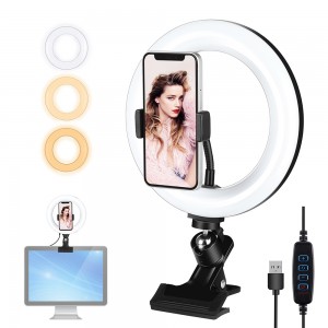 Ring Light Puluz LED 7.9" 20cm με Κλιπ για Γραφείο και Οθόνη