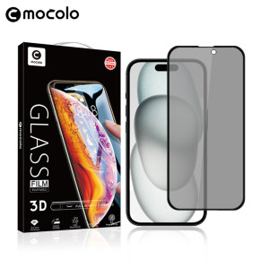 Mocolo Full Glue Privacy Tempered Glass Apple iPhone 15 Μαύρο - Mocolo - Μαύρο - iPhone 15