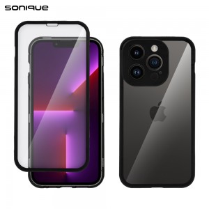 Μαγνητική Μεταλλική Θήκη 360° Full Protector Sonique για Apple iPhone 13 Pro Μαύρο