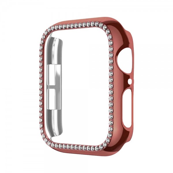 Θήκη Προστασία Luxury Diamond PC Sonique για Apple Watch 4/5/6/SE/SE 22 44mm Ροζ Χρυσό