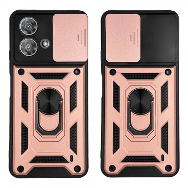 Θήκη Ring Armor CamPro Sonique για Motorola Edge 40 Neo 5G Ροζ Χρυσό